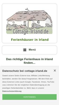 Vorschau der mobilen Webseite www.cottage-irland.de, Ferienhäuser in Irland