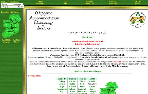 Vorschau von www.dirl.com, Travel Directories Ireland