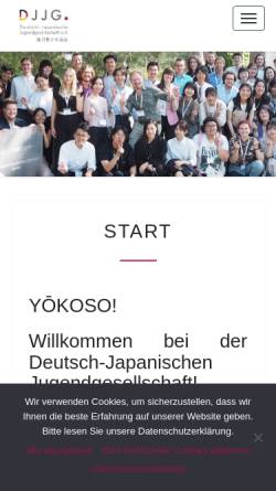 Vorschau der mobilen Webseite www.djjg.org, Deutsch-Japanische Jugendgesellschaft e.V.