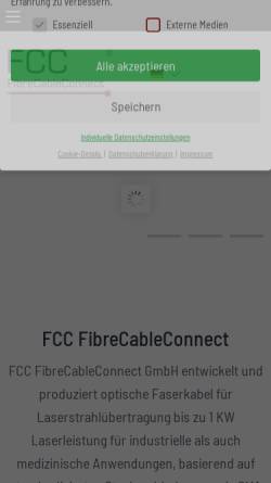 Vorschau der mobilen Webseite www.fibrecableconnect.de, FCC FibreCableConnect GmbH