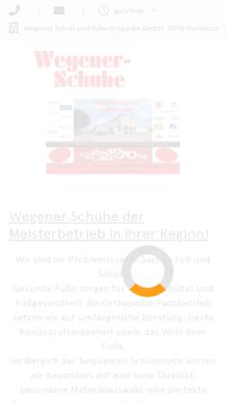 Vorschau der mobilen Webseite www.wegener-schuhe.de, Wegener-Schuhe GmbH