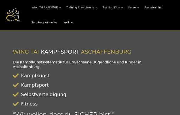 Vorschau von www.wingtai-aschaffenburg.de, Kampfkunstschule Aschaffenburg-Haibach
