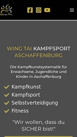 Vorschau der mobilen Webseite www.wingtai-aschaffenburg.de, Kampfkunstschule Aschaffenburg-Haibach