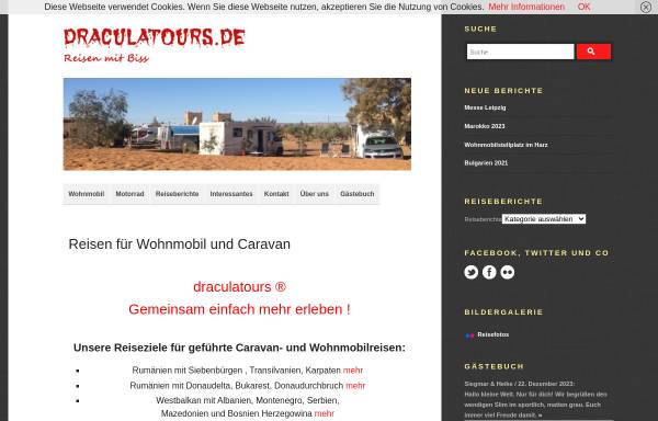 Vorschau von www.draculatours.de, Dracula Tours