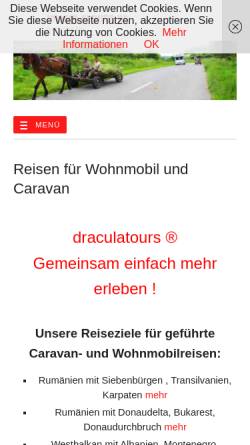 Vorschau der mobilen Webseite www.draculatours.de, Dracula Tours