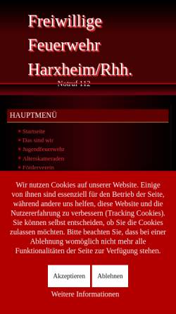 Vorschau der mobilen Webseite ff-harxheim.de, Freiwillige Feuerwehr Harxheim