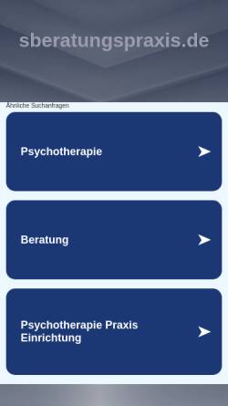 Vorschau der mobilen Webseite www.sberatungspraxis.de, Psychologische Beratungspraxis Ursel Teubert