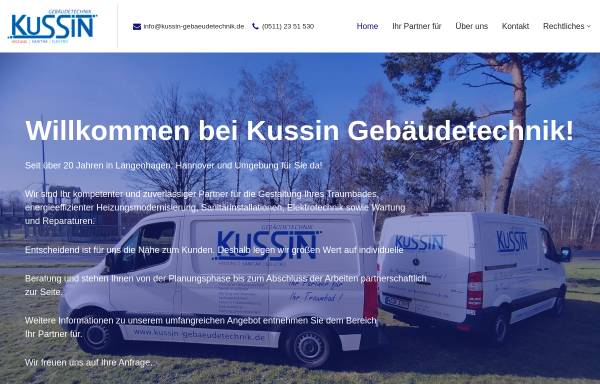 Vorschau von www.kussin-gebaeudetechnik.de, Kussin Gebäudetechnik Vertriebsgesellschaft mbH
