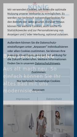 Vorschau der mobilen Webseite www.shk-koenig.de, Torsten König Heizung & Sanitär