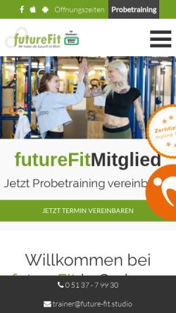 Vorschau der mobilen Webseite www.fitness-future.com, Fitness Future Garbsen GmbH