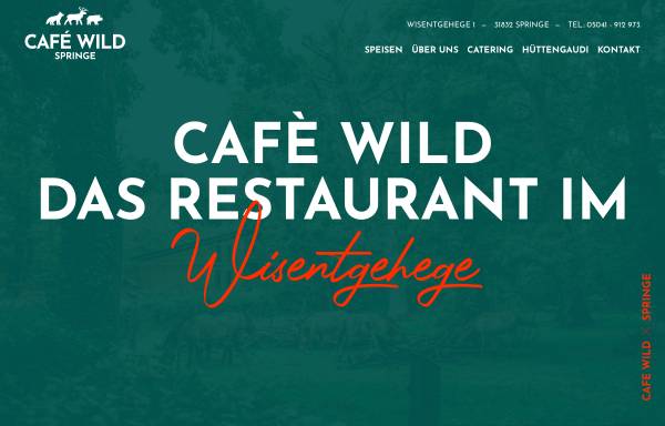 Vorschau von www.cafewild-springe.de, Cafe Wild im Wisentgehege - W&F Catering