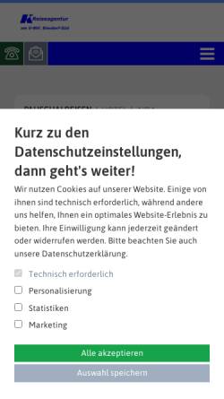 Vorschau der mobilen Webseite www.onlineweg.de, K-Reiseagentur