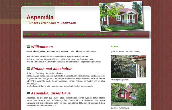 Vorschau von www.aspemala.de, Aspemaala - Ferienhaus in Schweden