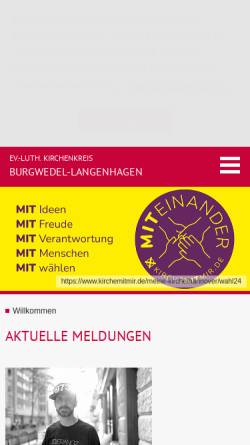 Vorschau der mobilen Webseite www.kirche-burgwedel-langenhagen.de, Kirchenkreis Burgwedel-Langenhagen