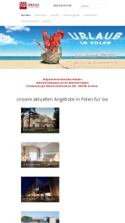Vorschau der mobilen Webseite www.urlaubinpolen24.de, Bruss - Urlaub in Polen