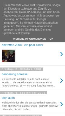 Vorschau der mobilen Webseite abicalypse.blogspot.com, Mannheim - Ludwig-Frank-Gymnasium - Abicalypse