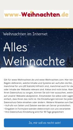 Vorschau der mobilen Webseite www-weihnachten.de, Rund um Weihnachten
