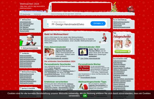 Vorschau von www.weihnachtsideen24.de, Weihnachtsidee24 - Maotec Internetservices Andreas Gabriel