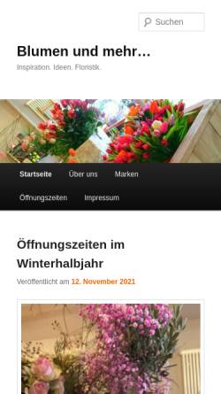 Vorschau der mobilen Webseite blog.blumenundmehr.biz, Blumen und mehr - Blog, Inh. Nicola Weutschihofski