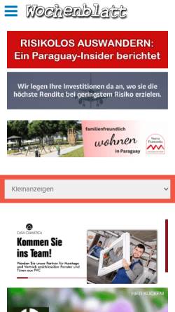 Vorschau der mobilen Webseite wochenblatt.cc, Das Wochenblatt