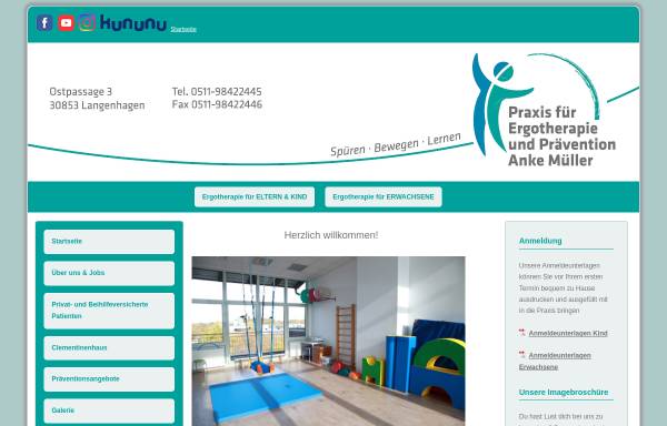 Vorschau von www.ergotherapie-langenhagen.de, Praxis für Ergotherapie und Prävention, Anke Müller