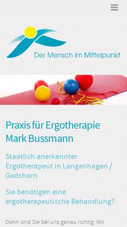 Vorschau der mobilen Webseite www.ergotherapie-bussmann.de, Mark Bussmann Praxis für Ergotherapie