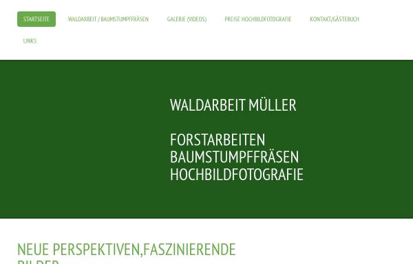 Vorschau von www.waldarbeit-mueller.de, Waldarbeit - Hochbildfotografie