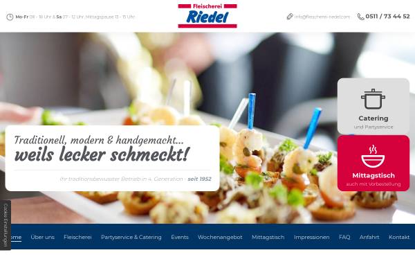 Vorschau von www.fleischerei-riedel.com, Fleischerei Riedel - Inh. Kai Riedel