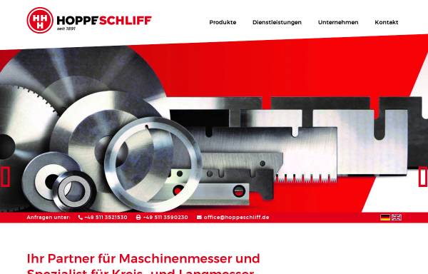 Vorschau von www.hoppeschliff.de, Hoppe-Schliff GmbH+Co