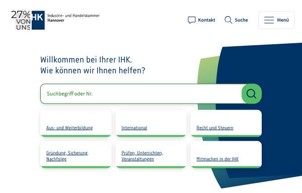 Vorschau von www.hannover.ihk.de, Industrie- und Handelskammer Hannover
