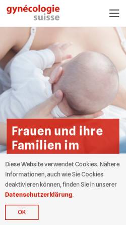 Vorschau der mobilen Webseite www.sggg.ch, Schweizerische Gesellschaft für Gynäkologie und Geburtshilfe