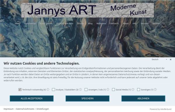 Vorschau von jannysart.de, Jannys ART Bodypaintingcrew