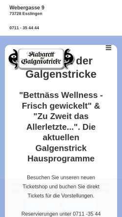 Vorschau der mobilen Webseite www.kabarettdergalgenstricke.de, Kabarett der Galgenstricke