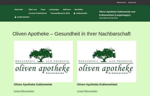 Vorschau von www.oliven-apotheke.com, Oliven Apotheke - Inh. Apotheker Jan Waldhecker