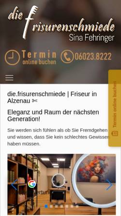 Vorschau der mobilen Webseite www.frisurenschmiede.de, Die Frisurenschmiede