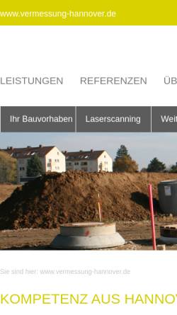 Vorschau der mobilen Webseite www.vermessung-hannover.de, Rohardt - Evensen Vermessungsbüro