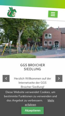 Vorschau der mobilen Webseite www.grundschule-broicher-siedlung.de, Gemeinschaftsgrundschule Broicher Siedlung