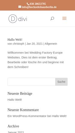 Vorschau der mobilen Webseite www.trauringe-berlin.de, Goldhaus - Uhren & Schmuck