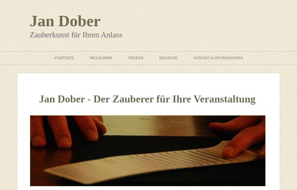 Vorschau von www.closeup-zauberkunst.de, Dober, Jan - Jan der Zeuberer