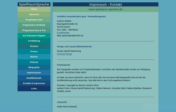 Vorschau von www.spielraum-sprache.de, Rathke, Gudrun - Spielraum Sprache