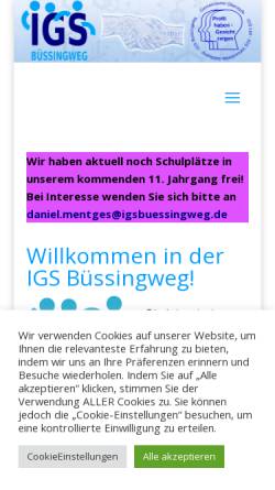 Vorschau der mobilen Webseite www.igs-buessingweg.de, Integrierte Gesamtschule Büssingweg
