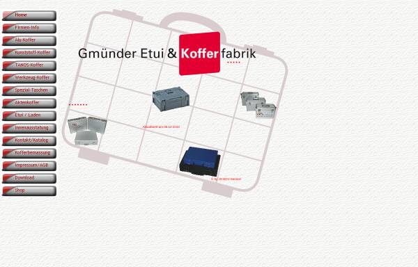 Vorschau von www.etui-koffer.de, Gmünder Etui- und Kofferfabrik mit Partner S. L.