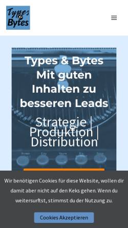 Vorschau der mobilen Webseite www.types-bytes.de, Types und Bytes - Malte Borges