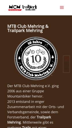 Vorschau der mobilen Webseite www.mtb-club-mehring.de, Mountainbike Club Mehring