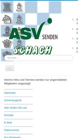 Vorschau der mobilen Webseite schach.asv-senden.de, Schachabteilung des ASV Senden
