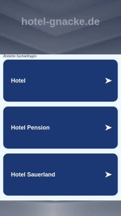 Vorschau der mobilen Webseite www.hotel-gnacke.de, Hotel Gnacke