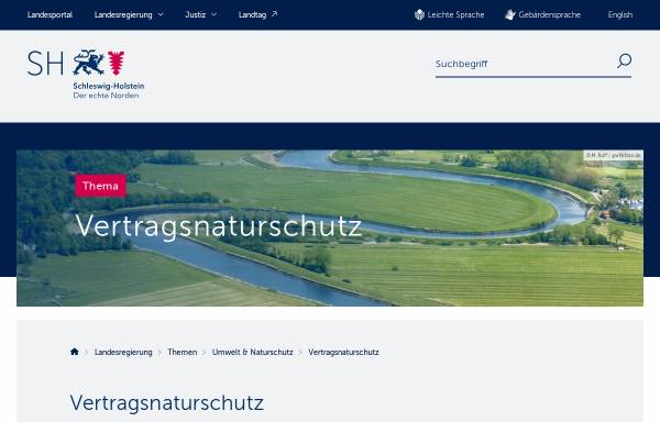 Vorschau von www.schleswig-holstein.de, Vertrags-Naturschutz des Landes Schleswig-Holstein