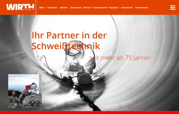 Vorschau von www.wirth-schweisstechnik.de, Schweisstechnik Oerlikon Wirth GmbH & Co. KG