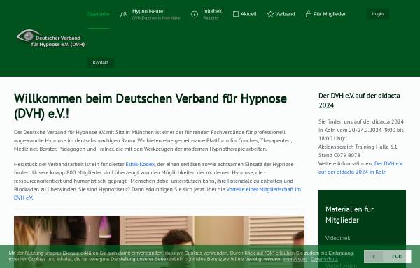 Vorschau von www.hypnose-fachverband.de, Deutscher Verband für Hypnose e.V.