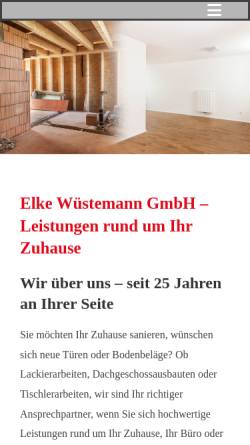 Vorschau der mobilen Webseite bausanierung-wuestemann.de, Elke Wüstemann Bausanierung GmbH